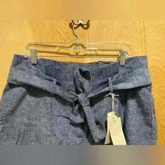 Boden High Waist Shorts in Chambray Blue - Picture 4 of 8